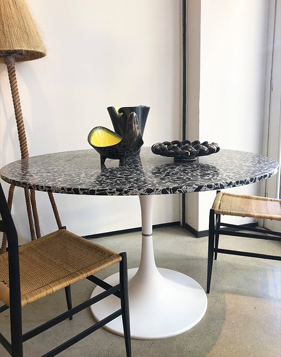 Table à manger en terrazzo