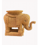 Table basse éléphant en rotin