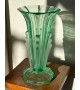 Vase en verre vert