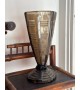 Vase en verre fumé