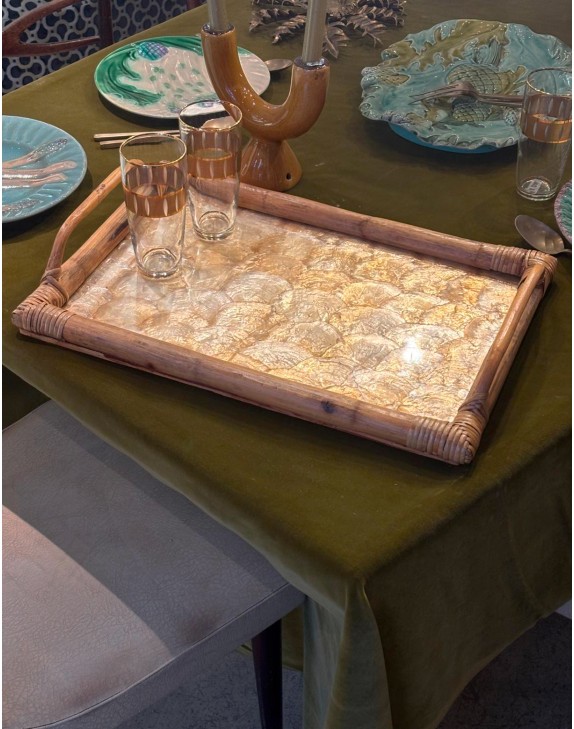 Plateau de service en nacre