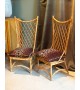 Paire de chaises basses en rotin