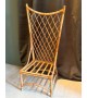 Paire de chaises basses en rotin