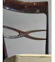 Lot chaises de bois et skaï