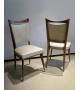 Lot chaises de bois et skaï