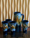 Carafe et verres en céramique