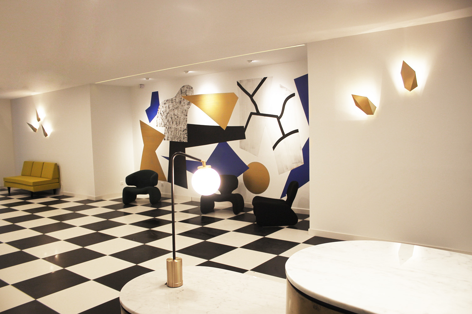 Nathalie Rives réalisation, Lobby immeuble Parisien